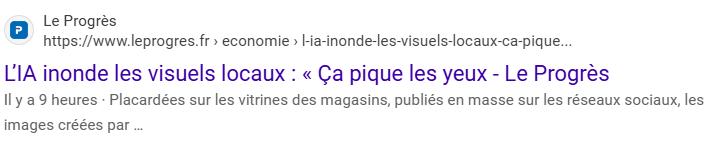 Le Progrès : « L'IA inonde les visuels locaux : "Ça pique les yeux" »
